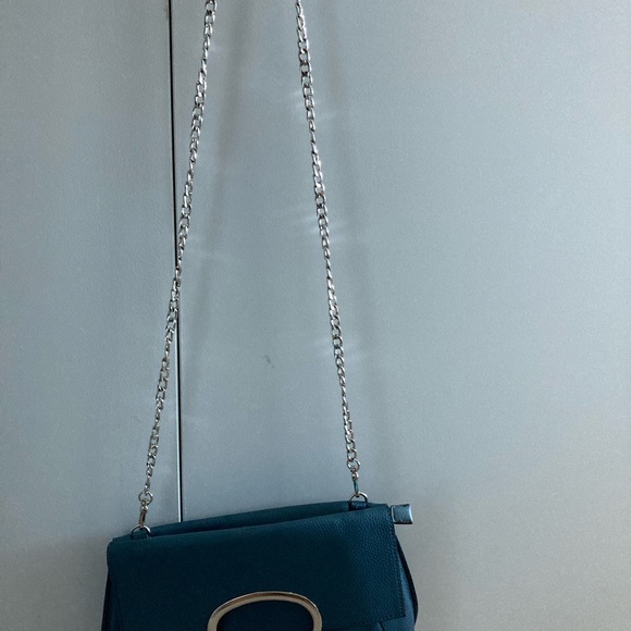 Blue handbag with removable sling - Picture 5 of 5